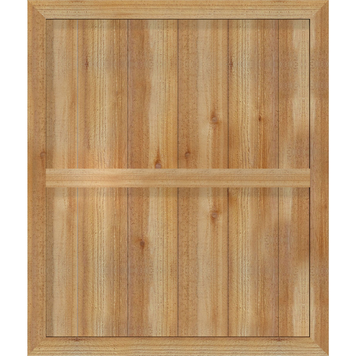 Ekena Millwork 32.25-in W x 38-in H Unfinished Paintable/Stainable Board and batten Framed Wood Exterior Shutters ( 2 -Pack )