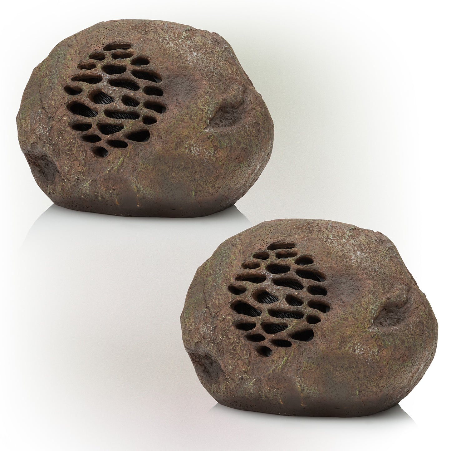 Alpine Corporation Bluetooth Outdoor Speaker in Brown 2 Speaker Set