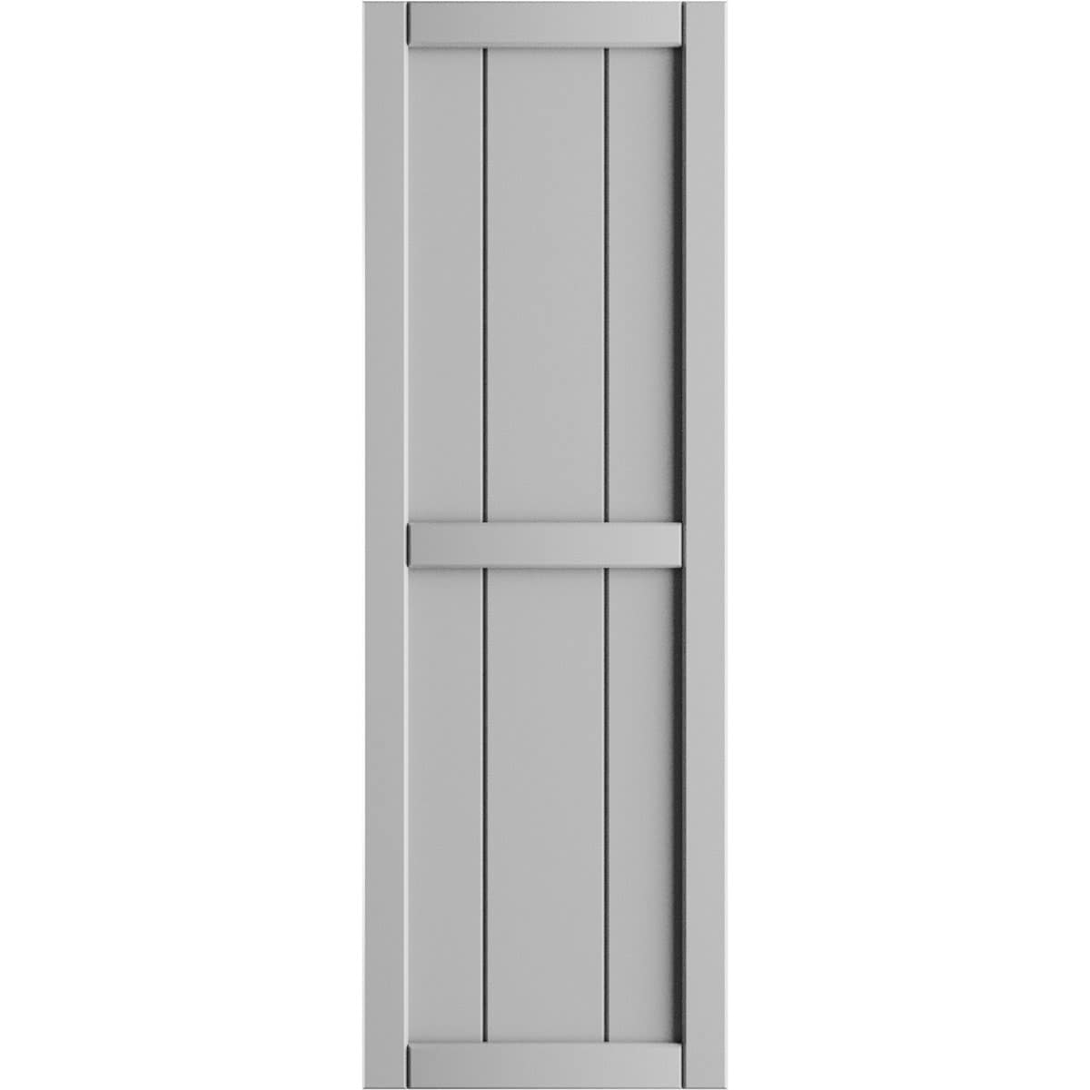 Ekena Millwork 10.75-in W x 80-in H Primed Paintable/Stainable Board and batten Framed Exterior Shutters ( 2 -Pack )