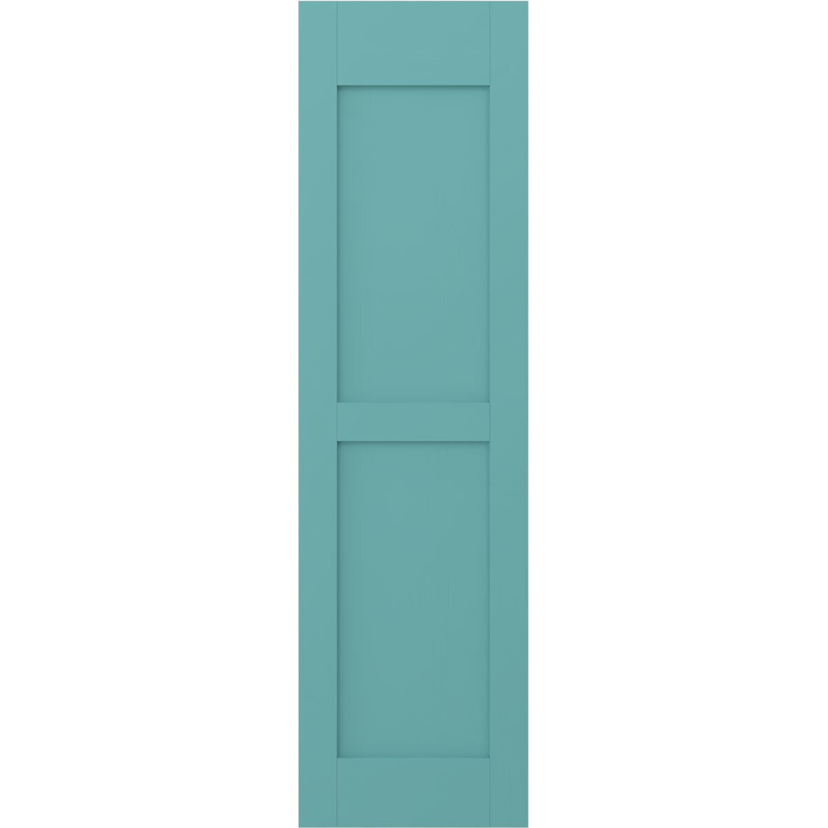 Ekena Millwork 18-in W x 35-in H Pure Turquoise Paintable/Stainable Flat panel Wood Exterior Shutters ( 2 -Pack )