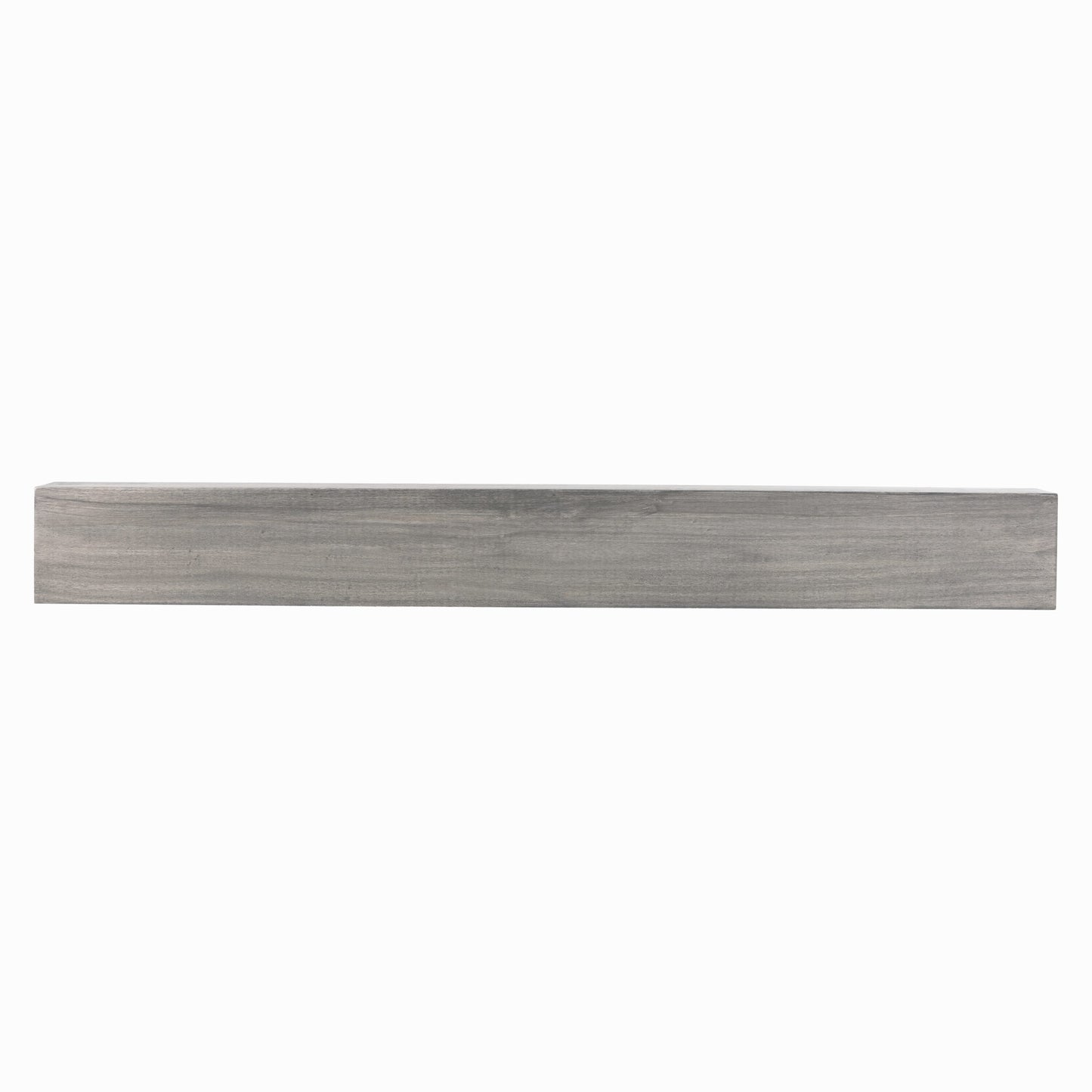 Dogberry 72-in W x 5.5-in H x 9-in D Ash Gray Stained Poplar Hollow Modern Fireplace Mantel Shelf