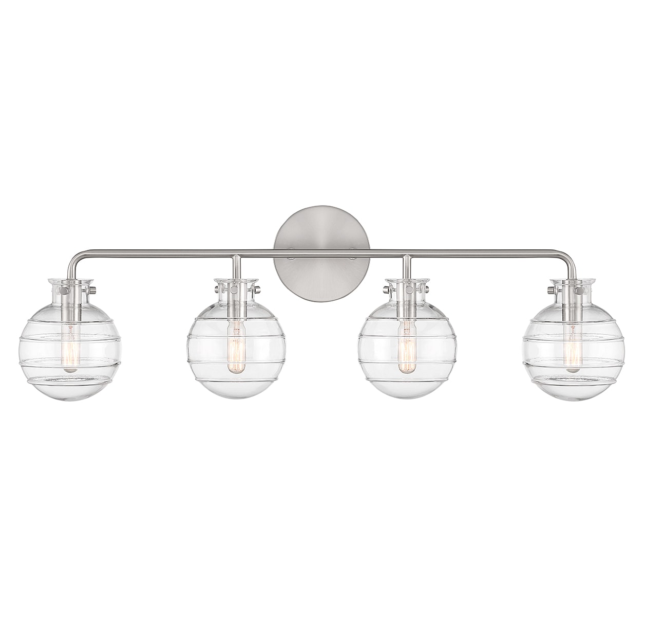Savoy House Essentials Mason 30.5-in 4 Light Satin Nickel Modern/contemporary Bathroom Vanity light