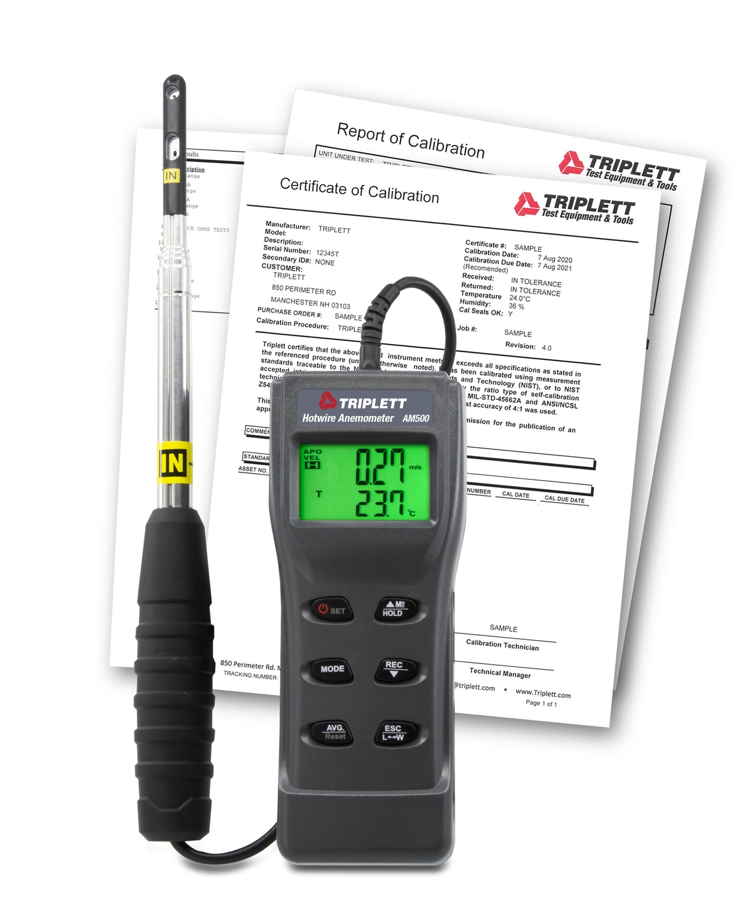 TRIPLETT LCD Display Anemometer Specialty meter