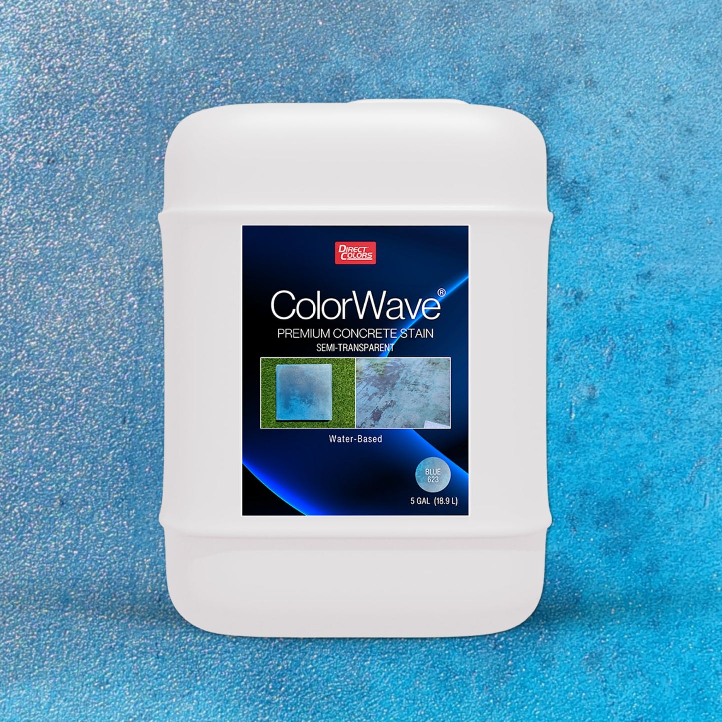 Direct Colors ColorWave Blue Water-based Ready-to-use Concrete stain ( 5-gallon )