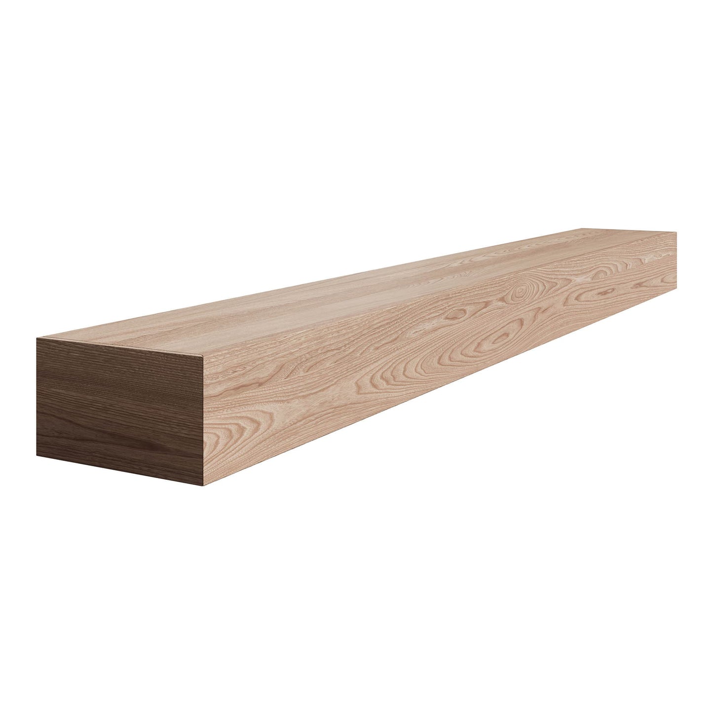 Ornamental Mouldings 72-in W x 5.25-in H x 9.25-in D Natural Unfinished Ash Hollow Farmhouse Fireplace Mantel Shelf