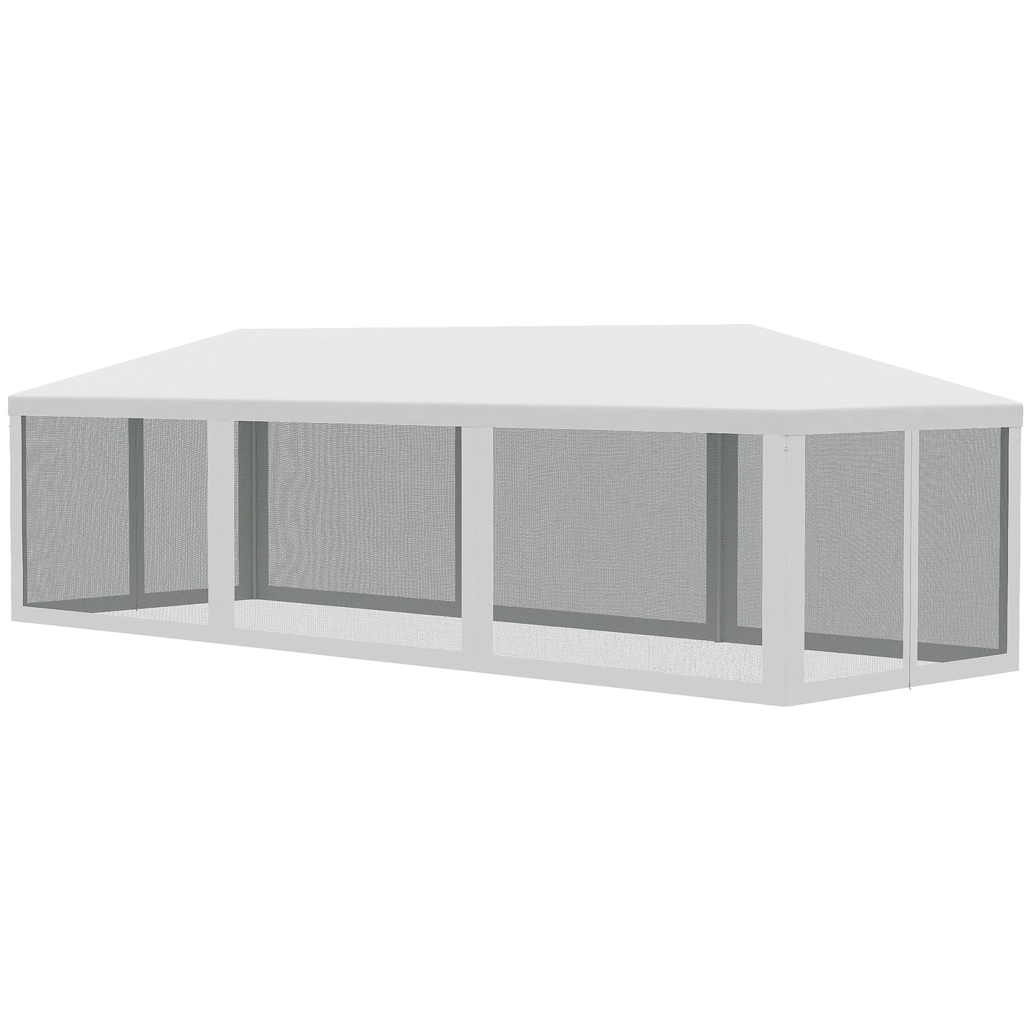 Siavonce 28-ft x 9.4-ft Rectangle White Party canopy