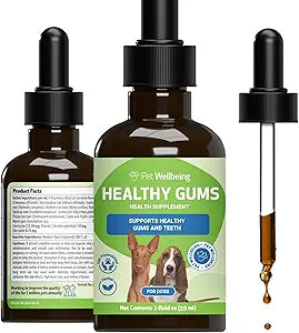 Pet Wellbeing - Healthy Gums for Dogs - Natural Supplement for Healthy Gums, Teeth and Breath Against Dog Gingivitis - 2oz (59ml).