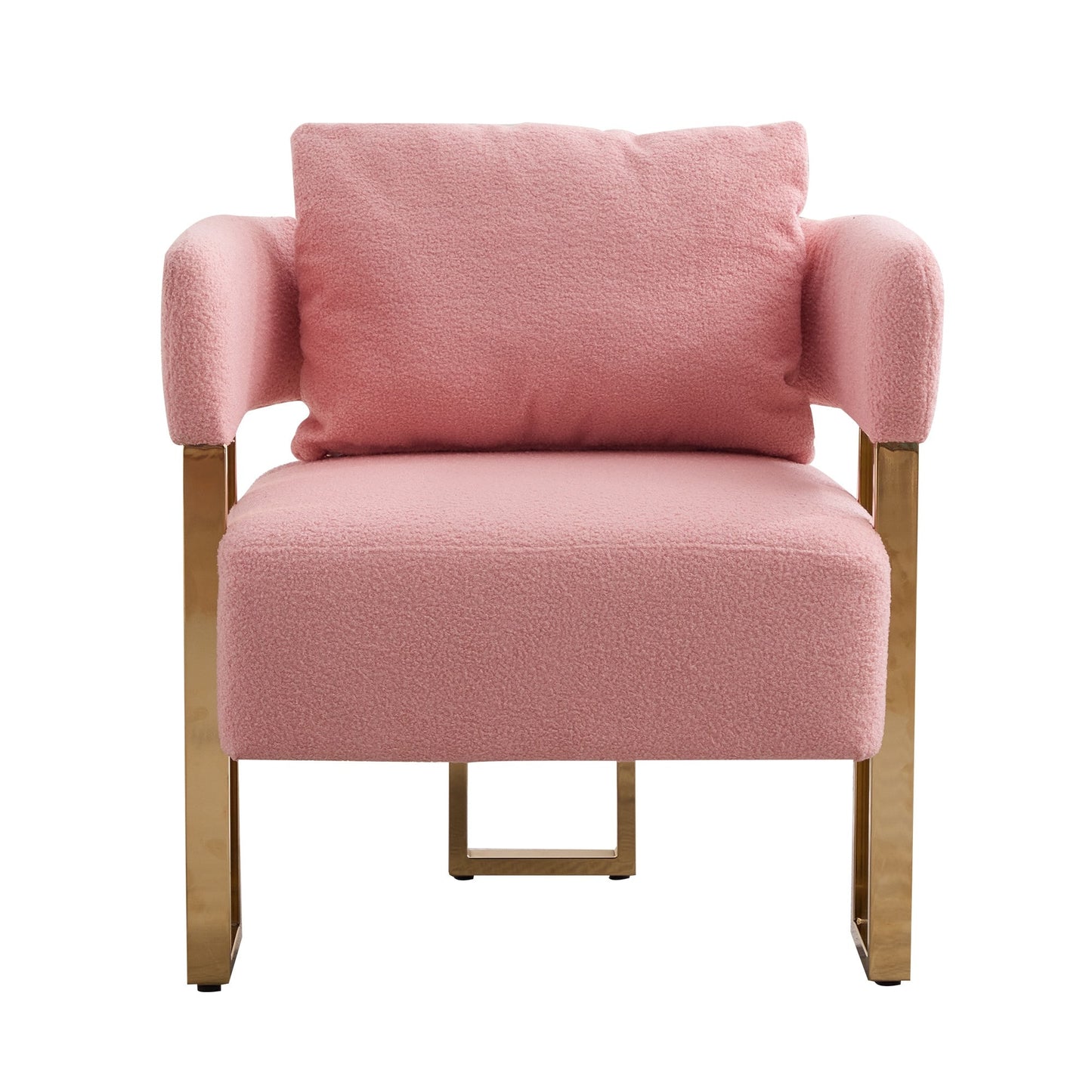 Dimakai 26-in W Modern Pink Teddy Accent Armchair
