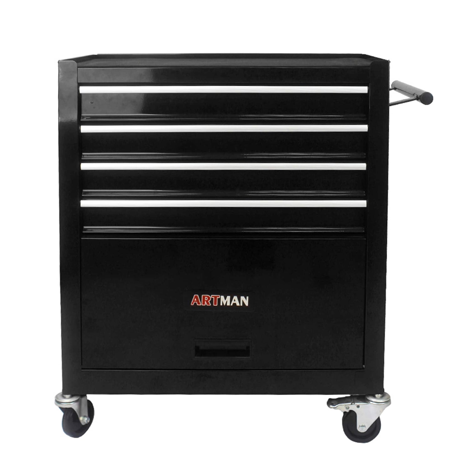 LOVMOR 4 DRAWERS MULTIFUNCTIONAL TOOL CART WITH WHEELS-BLACK