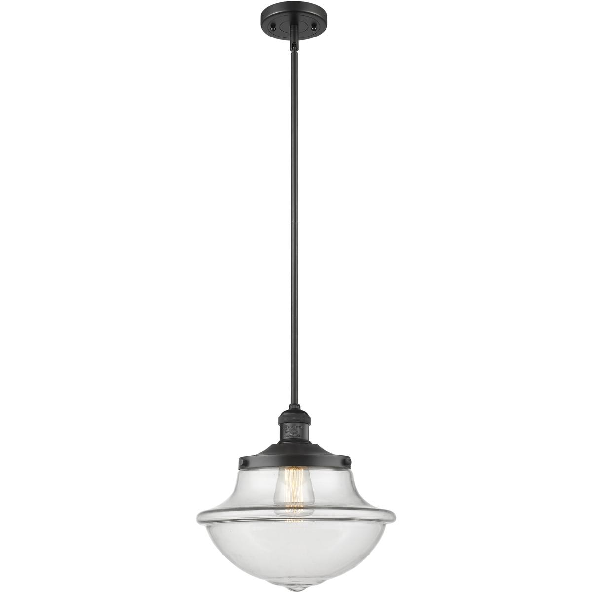 Innovations Lighting 201S-BK-G542-LED Franklin Restoration Oxford Mini Pendant Matte Black