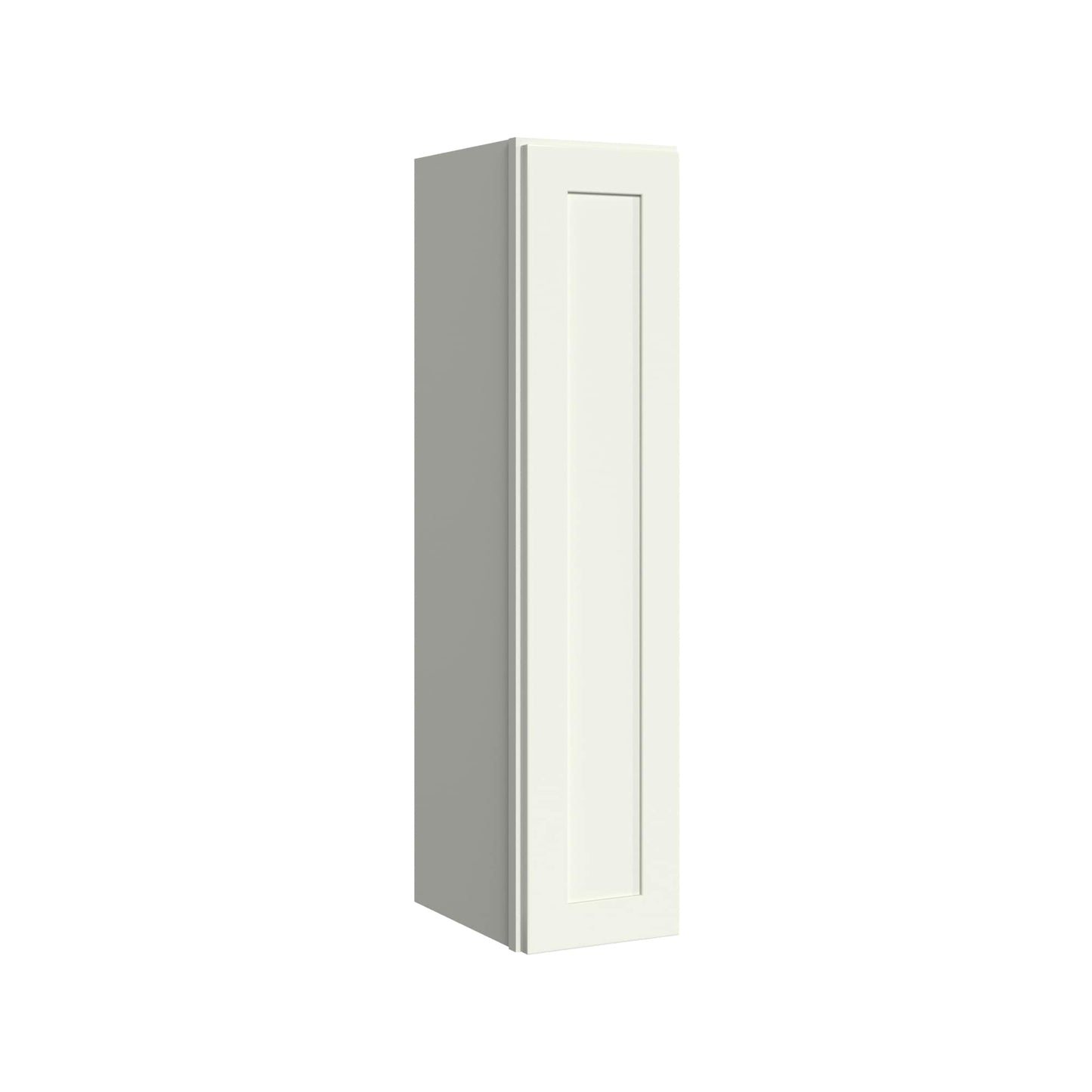 KraftMaid Momentum Deveron 9-in W x 39-in H x 12-in D Dove White Wall Fully Assembled Plywood Cabinet Recessed Panel Shaker