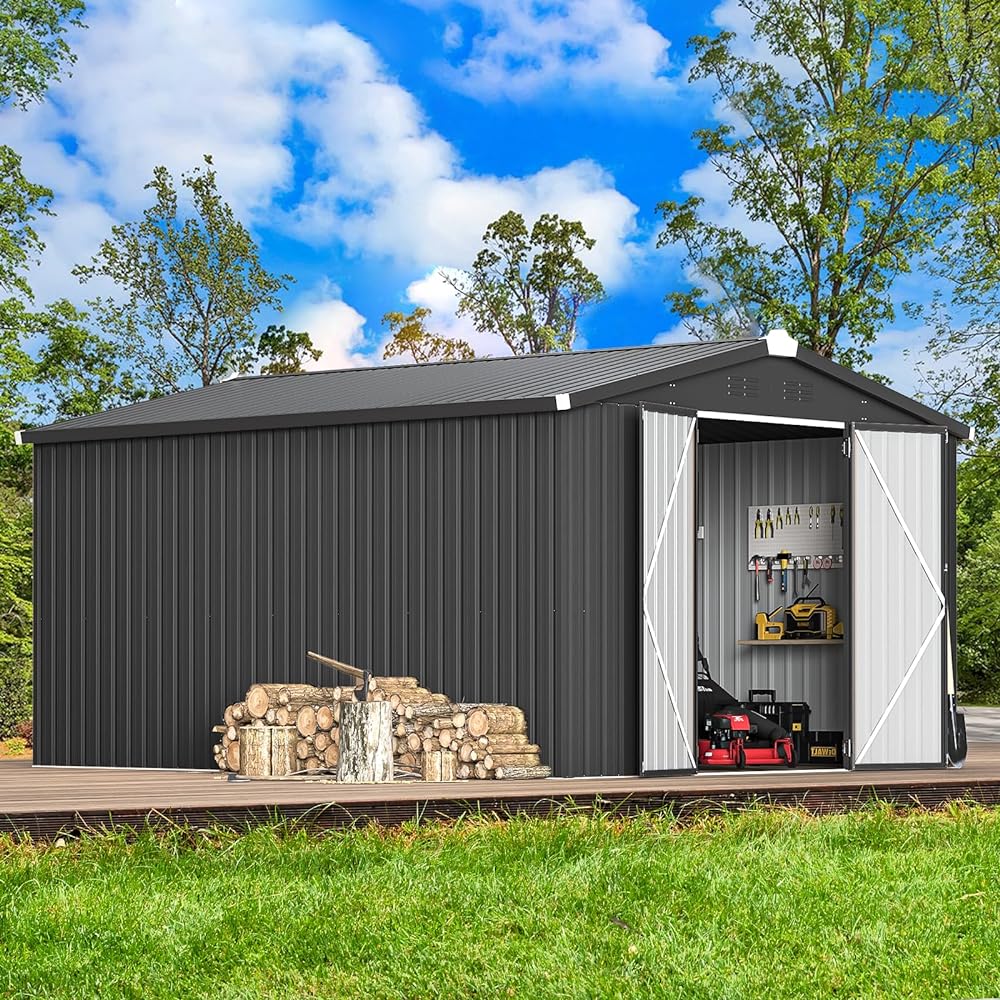 AECOJOY 10 x 14 Outdoor Storage Shed