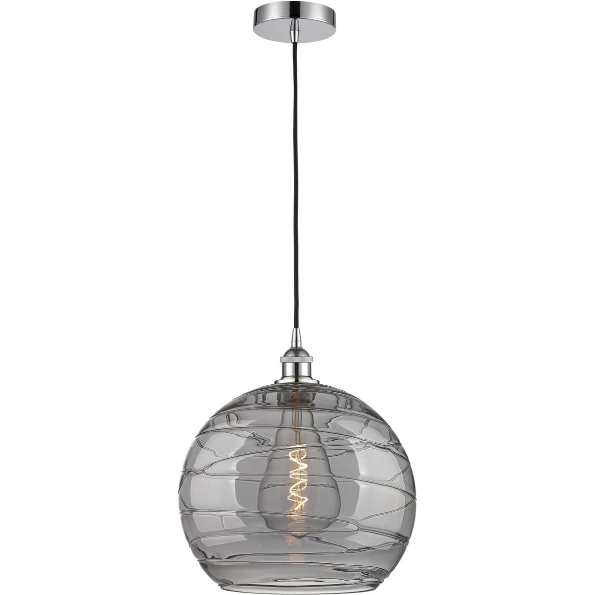 Innovations Lighting 616-1P-PC-G1213-14SM Edison Athens Deco Swirl Pendant Polished Chrome