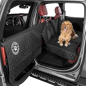 Ruff Liners Medium Back Seat Extender for Dogs, Black – As Seen on Shark Tank – Hard Bottom Platform for Cars, SUVs & Mid-Size Trucks, 400lb Support, Waterproof – Rigid Back Seat Cover for Dogs