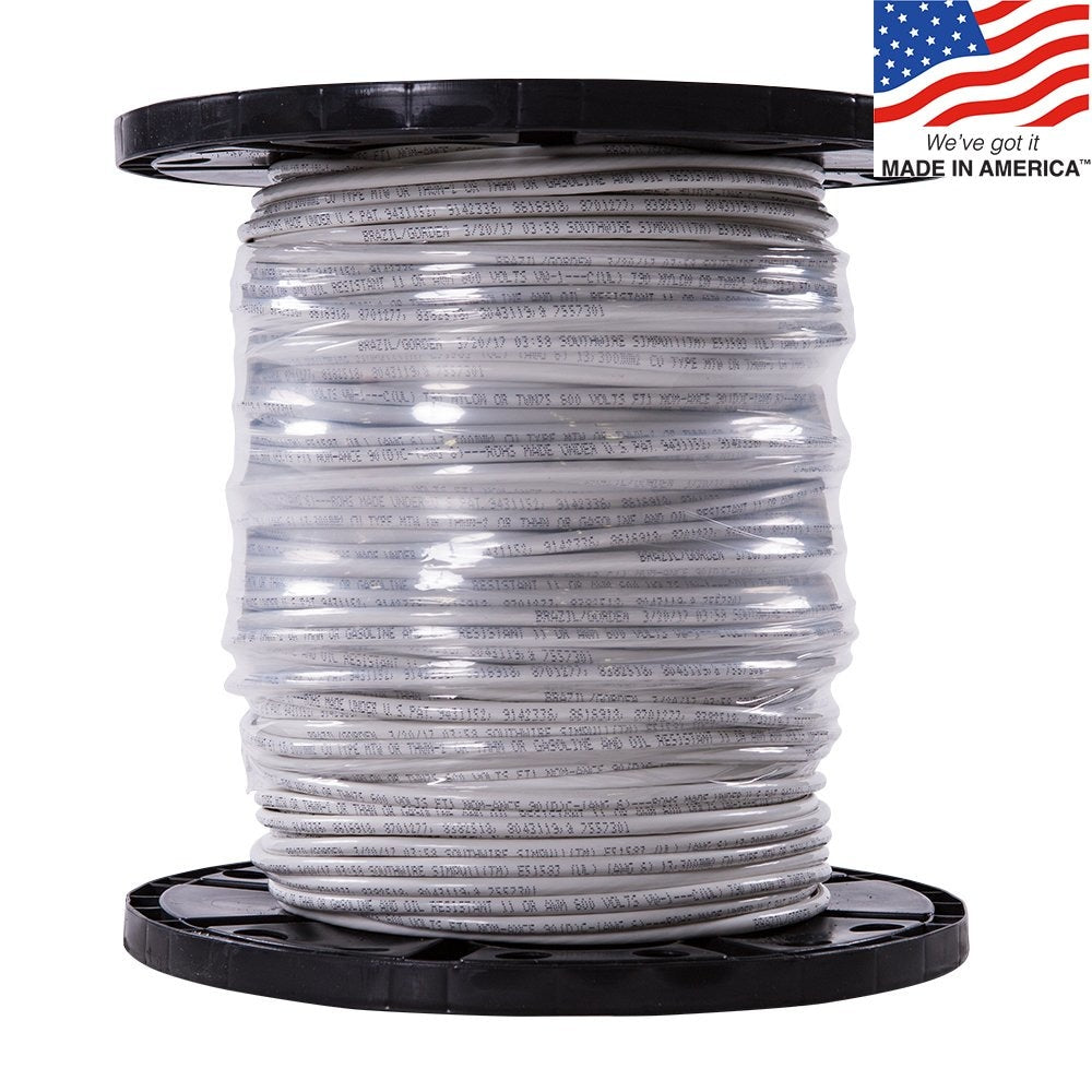 Southwire SIMpull 500-ft 6 -AWG White Stranded Copper THHN wire ( By-the-roll )