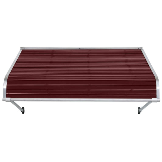 NuImage Awnings 1100 72-Inches Wide x 36-Inches Projection x 15-Inches Height Metal Burgundy Solid Fixed Door Awning
