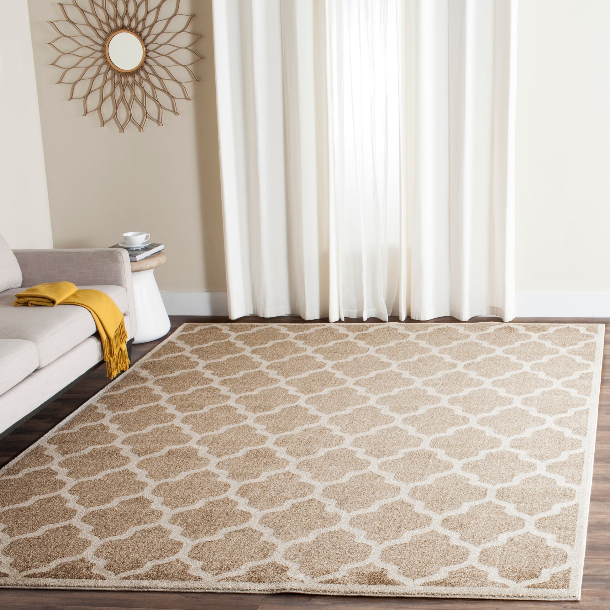 Safavieh Amherst Barret 9 x 12 (ft) Loomed Synthetic Wheat/Beige Rectangular Indoor Trellis Area rug