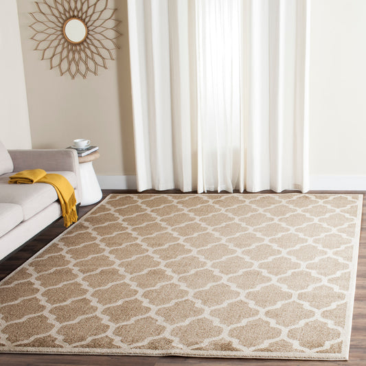 Safavieh Amherst Barret 9 x 12 (ft) Loomed Synthetic Wheat/Beige Rectangular Indoor Trellis Area rug
