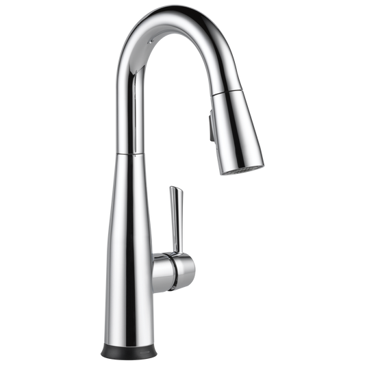 Delta Essa Touch2O Chrome Single Handle Deck-mount Touch-on Bar and Prep Kitchen Faucet with Sprayer