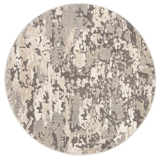 Safavieh Spirit Paige 7 x 7 (ft) Loomed Synthetic Taupe/Gray Round Indoor Abstract Spot Clean Only Area rug