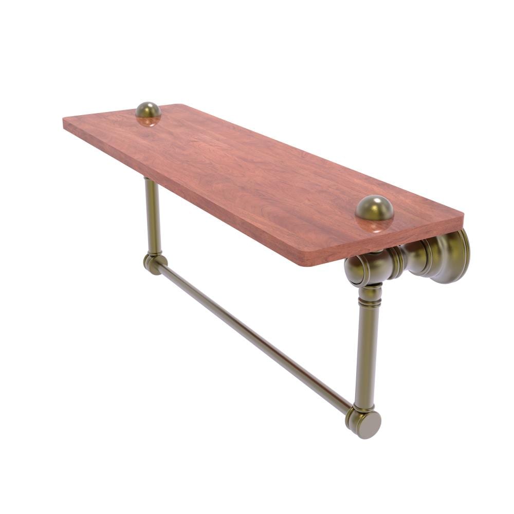 Allied Brass Carolina Antique Brass Wall mount Bathroom Shelf ( 16-in x 7-in x 5-in )