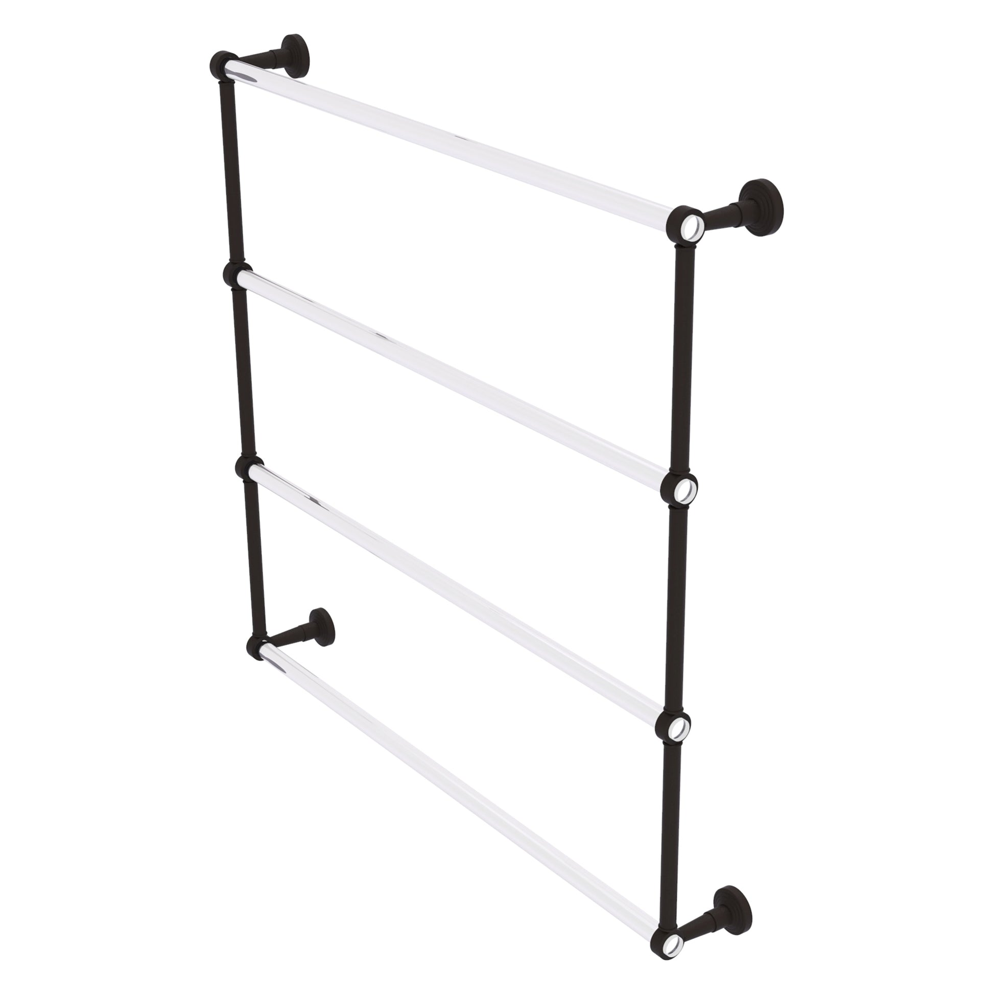 Allied Brass Pacific Beach 36-in double Oil Rubbed Bronze Wall mount 4-tier Towel Bar