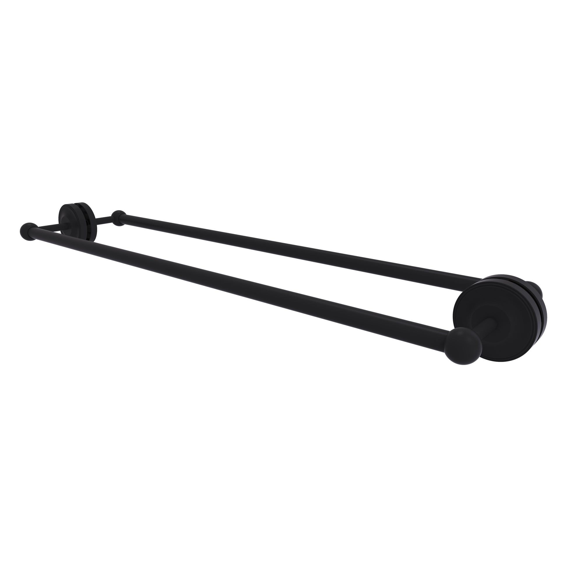 Allied Brass Prestige Regal 30-in double Matte Black Wall mount Double Towel Bar