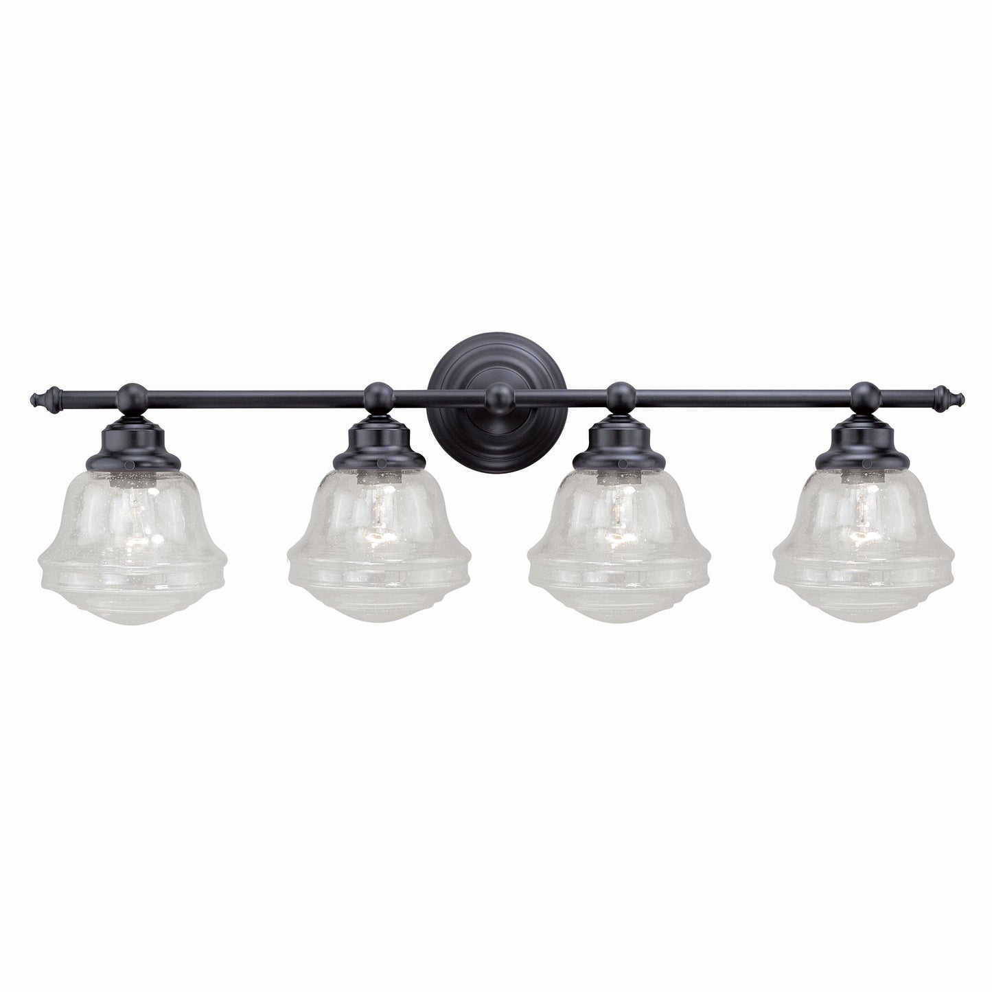 Cascadia Huntley 32-in 4 Light Oil-rubbed Bronze Farmhouse Bathroom Vanity light