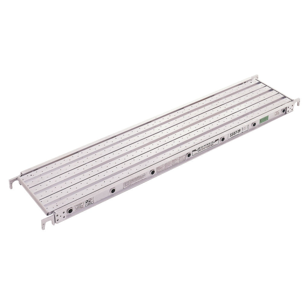 Werner Aluminum 0.25-ft H x 1.6-ft W x 7-ft L 250-lb Capacity Scaffold Plank