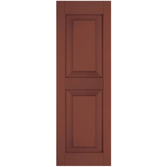 Ekena Millwork 15-in W x 30-in H Country Redwood Raised panel Wood Exterior Shutters ( 2 -Pack )