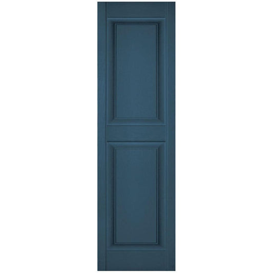 Ekena Millwork 12-in W x 43-in H Classic Blue Raised panel Exterior Shutters ( 2 -Pack )