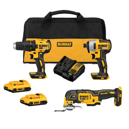 DEWALT 3-Tool 20-Volt Max Brushless Power Tool Combo Kit with Soft Case (2-Batteries and charger Included) DCK379D2