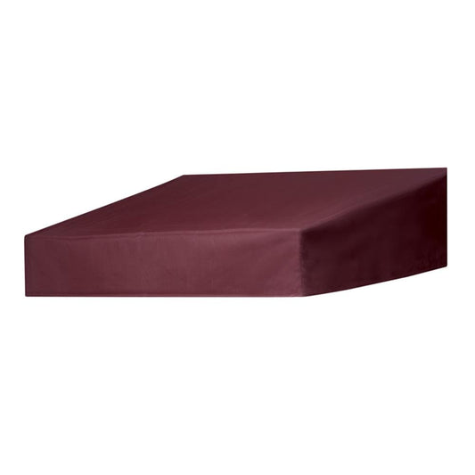 Door Canopy in a Box Classic 48-Inches Wide x 50-Inches Projection x 21-Inches Height Fabric Burgundy Solid Fixed Door Awning