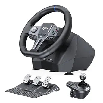 PXN - V9 Gen2 Racing Wheel - 270&900Â° Car Sim Steering Wheel, 3 Pedals, H Shifter, APP Support, Vibration Feedback - Gaming Steering Wheel for PC, PS4, Xbox One, Xbox Series X/S