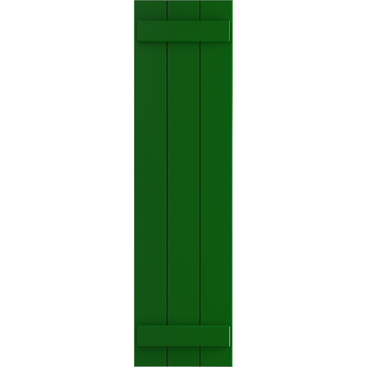 Ekena Millwork 16.125-in W x 58-in H Viridian Green Board and batten Exterior Shutters ( 2 -Pack )