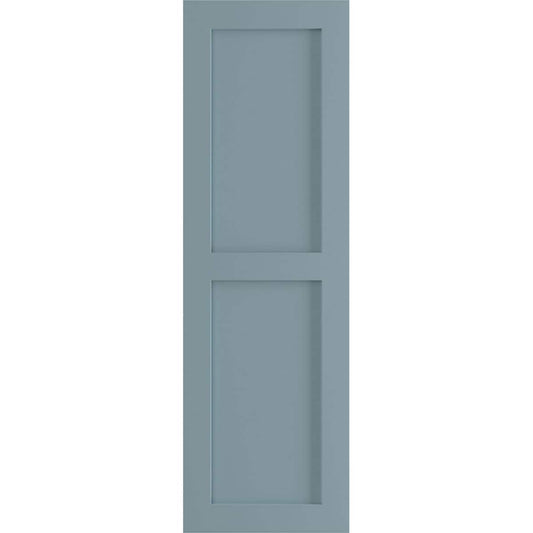Ekena Millwork 18-in W x 53-in H Peaceful Blue Flat panel Exterior Shutters ( 2 -Pack )
