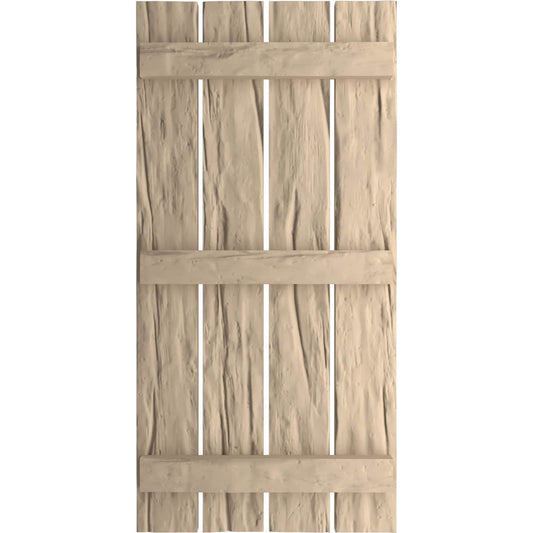 Ekena Millwork 23.5-in W x 72-in H Riverwood Paintable/Stainable Board and batten Spaced Exterior Shutters ( 2 -Pack )