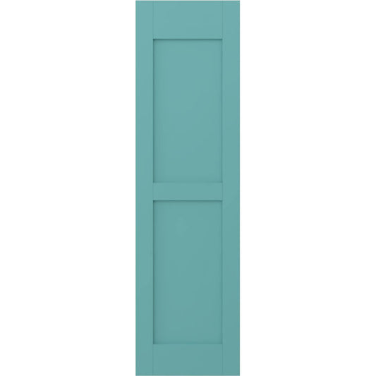 Ekena Millwork 15-in W x 69-in H Pure Turquoise Paintable/Stainable Flat panel Wood Exterior Shutters ( 2 -Pack )