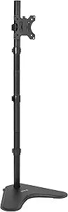 VIVO Extra Tall Single LCD Computer Monitor Free-Standing Adjustable Desk Stand for 1 Screen up to 27 inch, STAND-V011H
