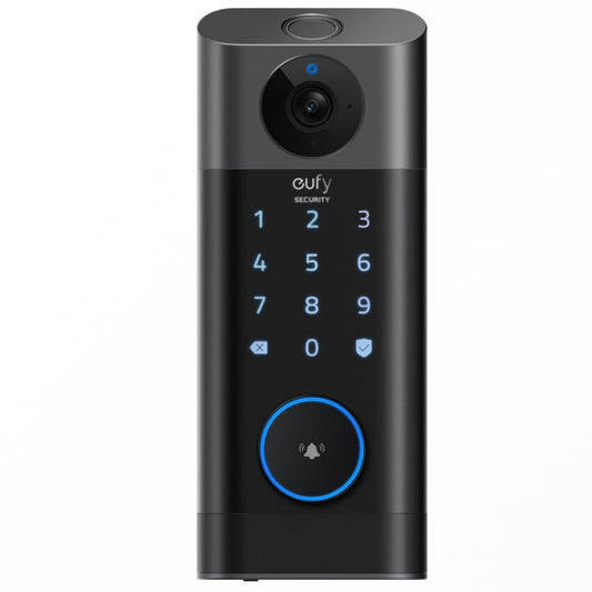 eufy eufy Security eufy Security Video lock Wireless Wi-Fi Compatible Smart Compatible Video Doorbell in Black