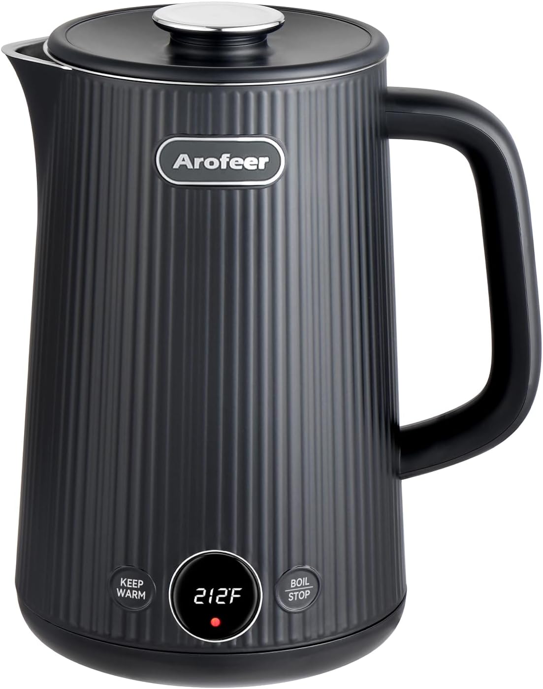 Arofeer® 1.7L(57oz) Large Electric Kettle Temperature Control, 7+Cups Electric Tea Kettle for Coffee&Tea, 2 quarts Big Hot Water Kettle Electric with,1200W,Keep Warm-Black