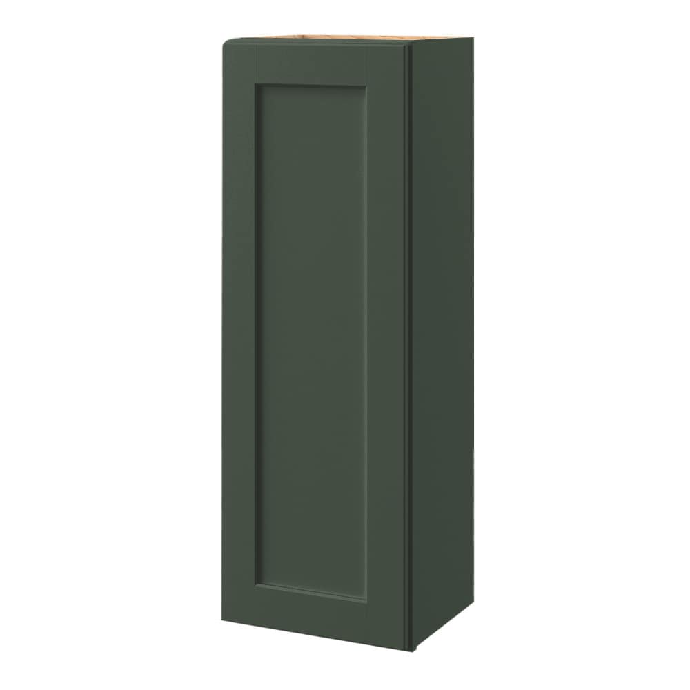 allen + roth Galway 15-in W x 42-in H x 12-in D Sage Wall Fully Assembled Cabinet Flat Panel