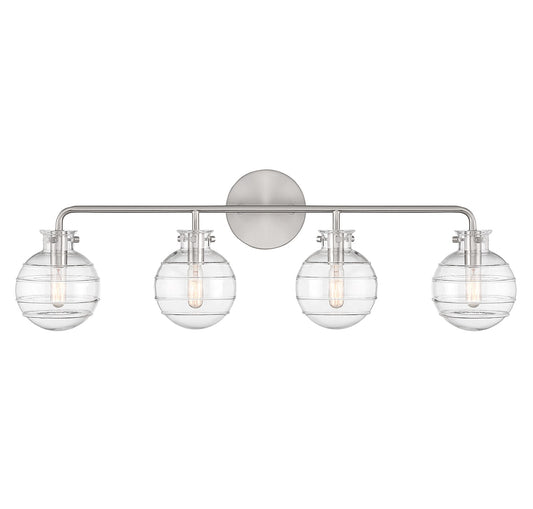 Savoy House Essentials Mason 30.5-in 4 Light Satin Nickel Modern/contemporary Bathroom Vanity light