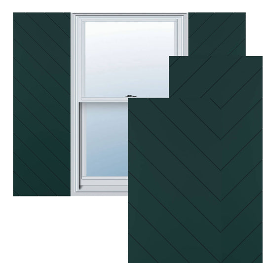 Ekena Millwork 12-in W x 59-in H Thermal Green Flat panel Exterior Shutters ( 2 -Pack )