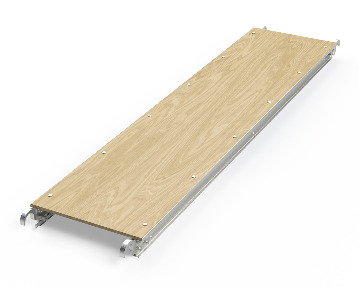 Build Frames Aluminum/Wood 0.29-ft H x 1.583-ft W x 7-ft L 250-lb Capacity Scaffold Plank