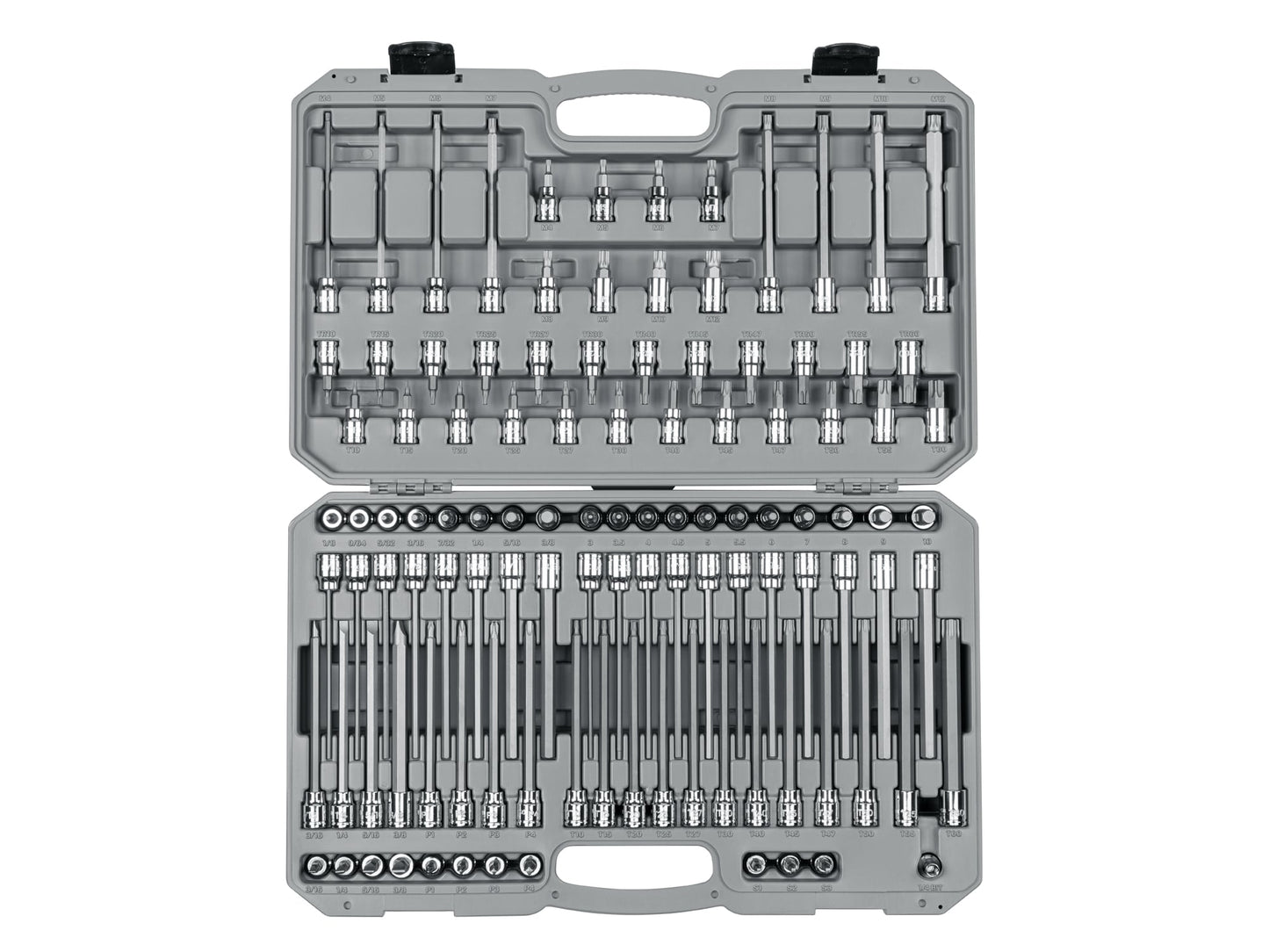 TEKTON 110 -Piece 3/8-in Drive Set Hex/Phillips/Slotted/Square/Torx/TR Torx Bit Driver Socket Set