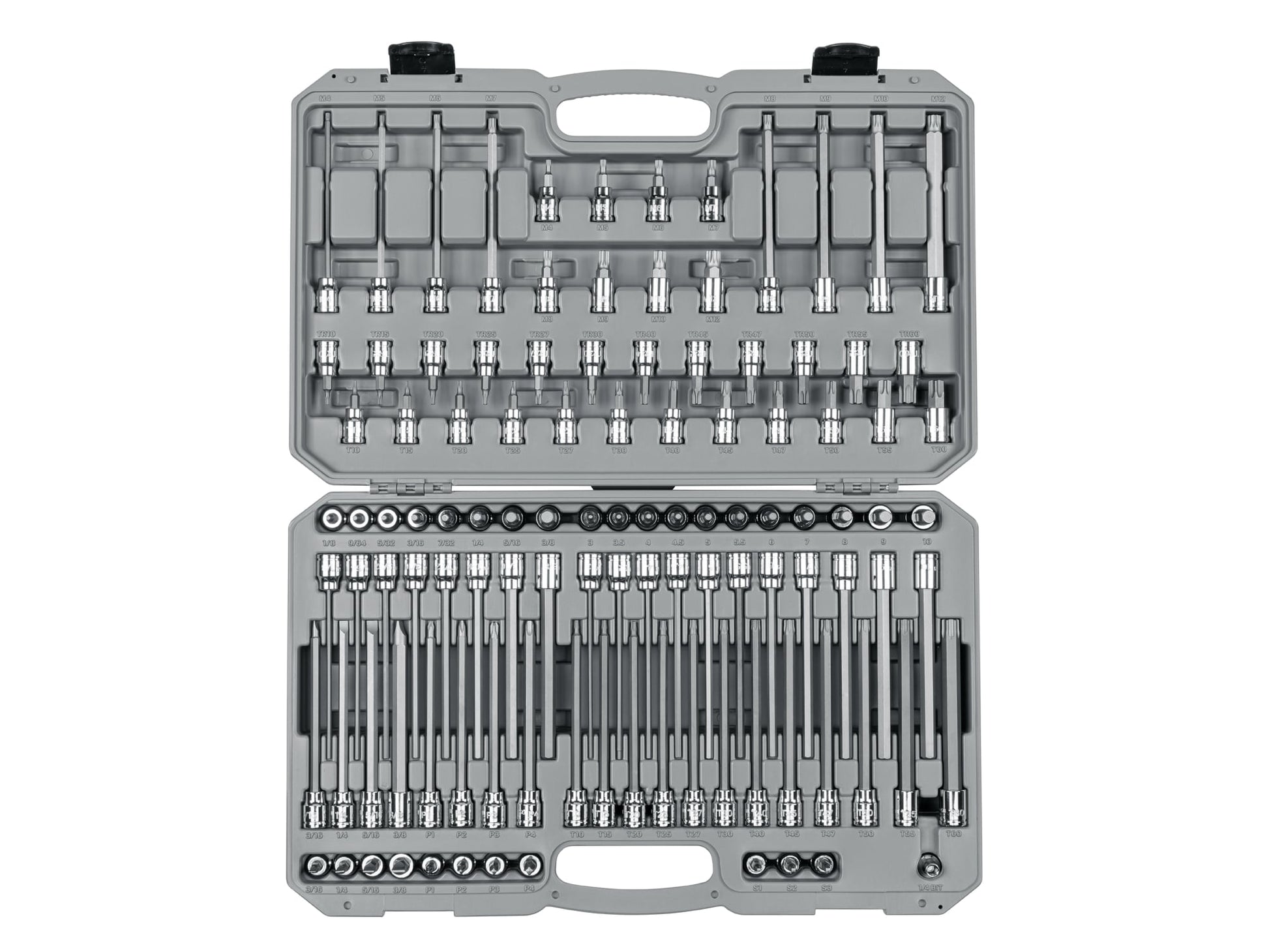 TEKTON 110 -Piece 3/8-in Drive Set Hex/Phillips/Slotted/Square/Torx/TR Torx Bit Driver Socket Set