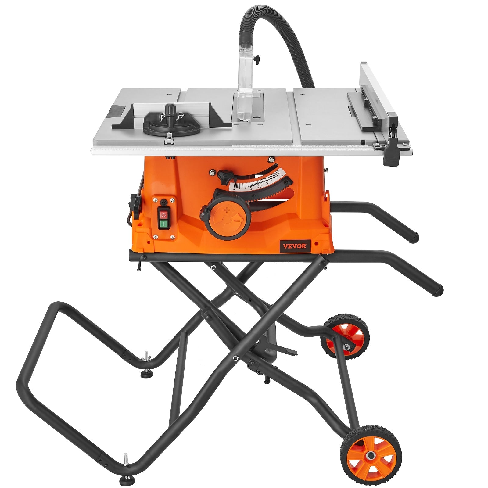 VEVOR Table Saw with Stand 10-in 15-Amp 120-Volt Corded Portable Jobsite Table Saw ZLXMGTJYZJMC2VQLNV1