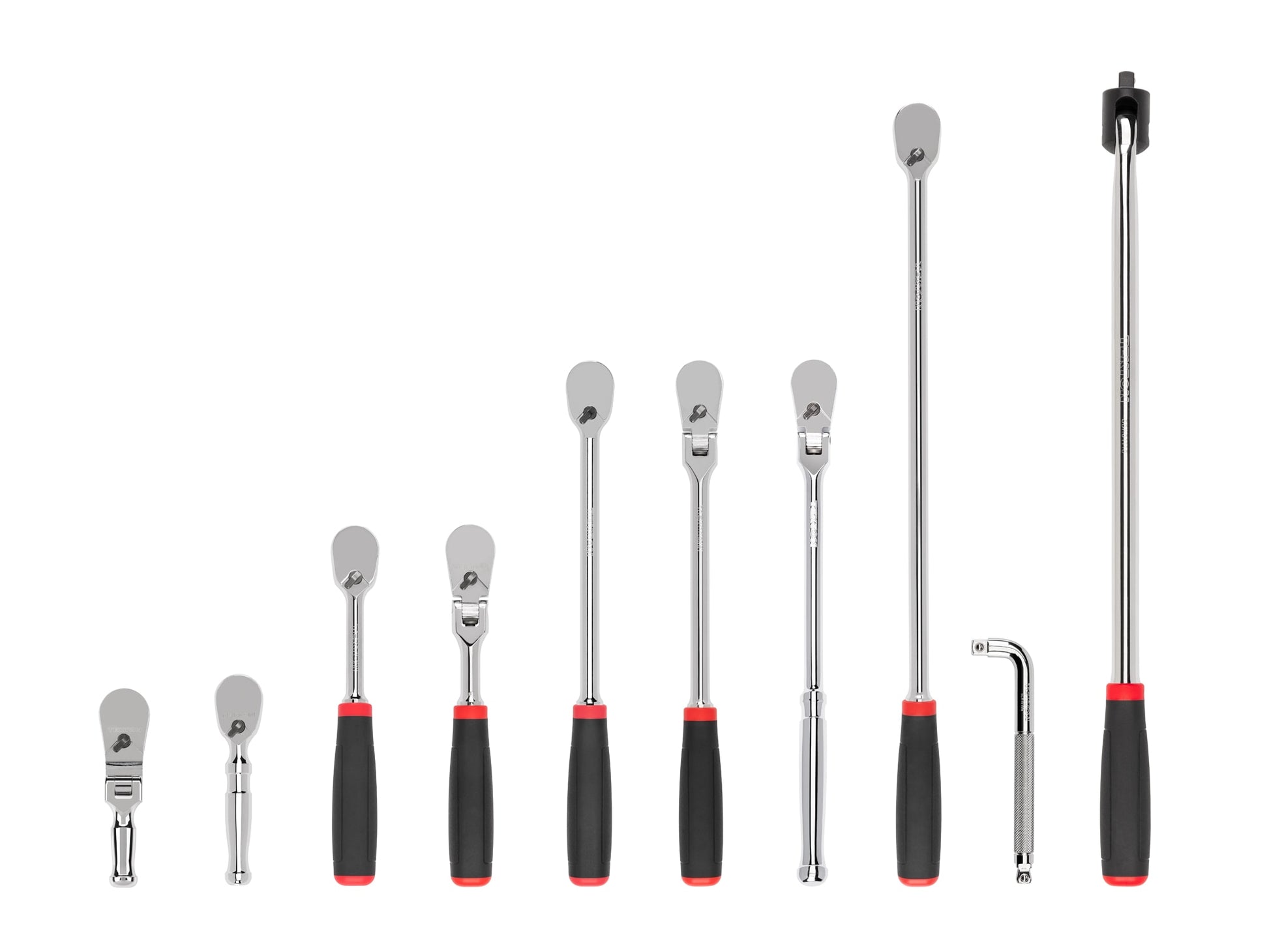 TEKTON 10 -Piece 90 -Tooth 3/8-in Drive Comfort grip Handle Flexible Head Ratchet Set