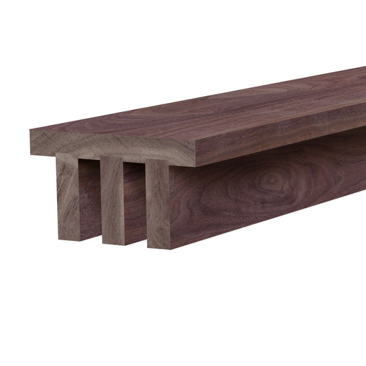 Ornamental Mouldings 3-1/8-in x 5-1/2-in x 7-2/3-ft Natural Walnut Unfinished Wood H-Shaped Decorative Beam